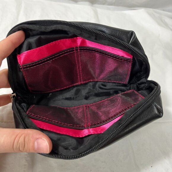 Mary Kay MK Logo Makeup Cosmetic Travel Bag Pouch Black Pink Small Girlfriend - Picture 9 of 9